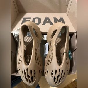 Ochre Yeezy Foam RNNR — never worn; brand new with tags; stock X verified